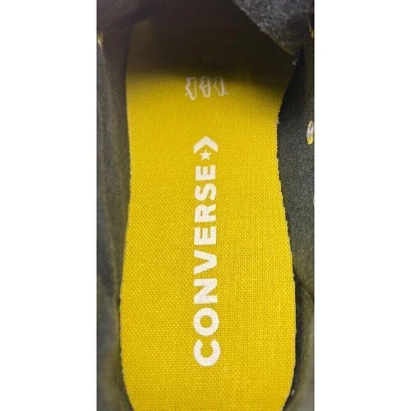 Converse CTAS Hi Shoes Size Men's 4 Women's 6 Leather Black Bold Citron - Picture 14 of 14